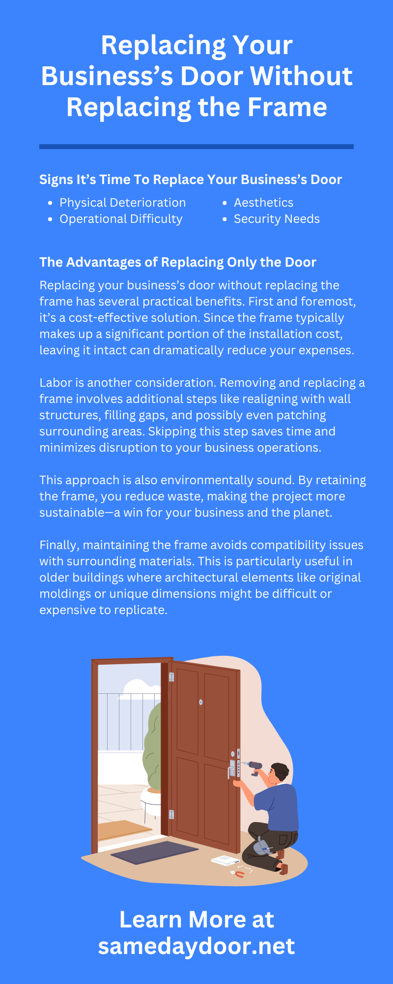 Replacing Your Business’s Door Without Replacing the Frame