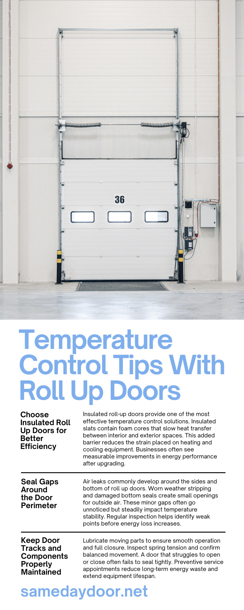 Temperature Control Tips With Roll Up Doors